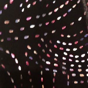 Black velvet pants - purple/pink/silver sparkle